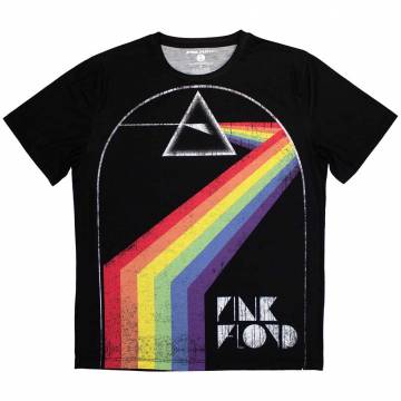 【予約商品】PINK FLOYD Unisex Sublimation バンドTシャツ: Prism Arch (Black) - BLACK