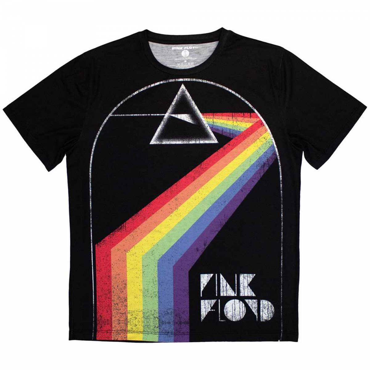 【予約商品】PINK FLOYD Unisex Sublimation バンドTシャツ: Prism Arch (Black) - BLACK