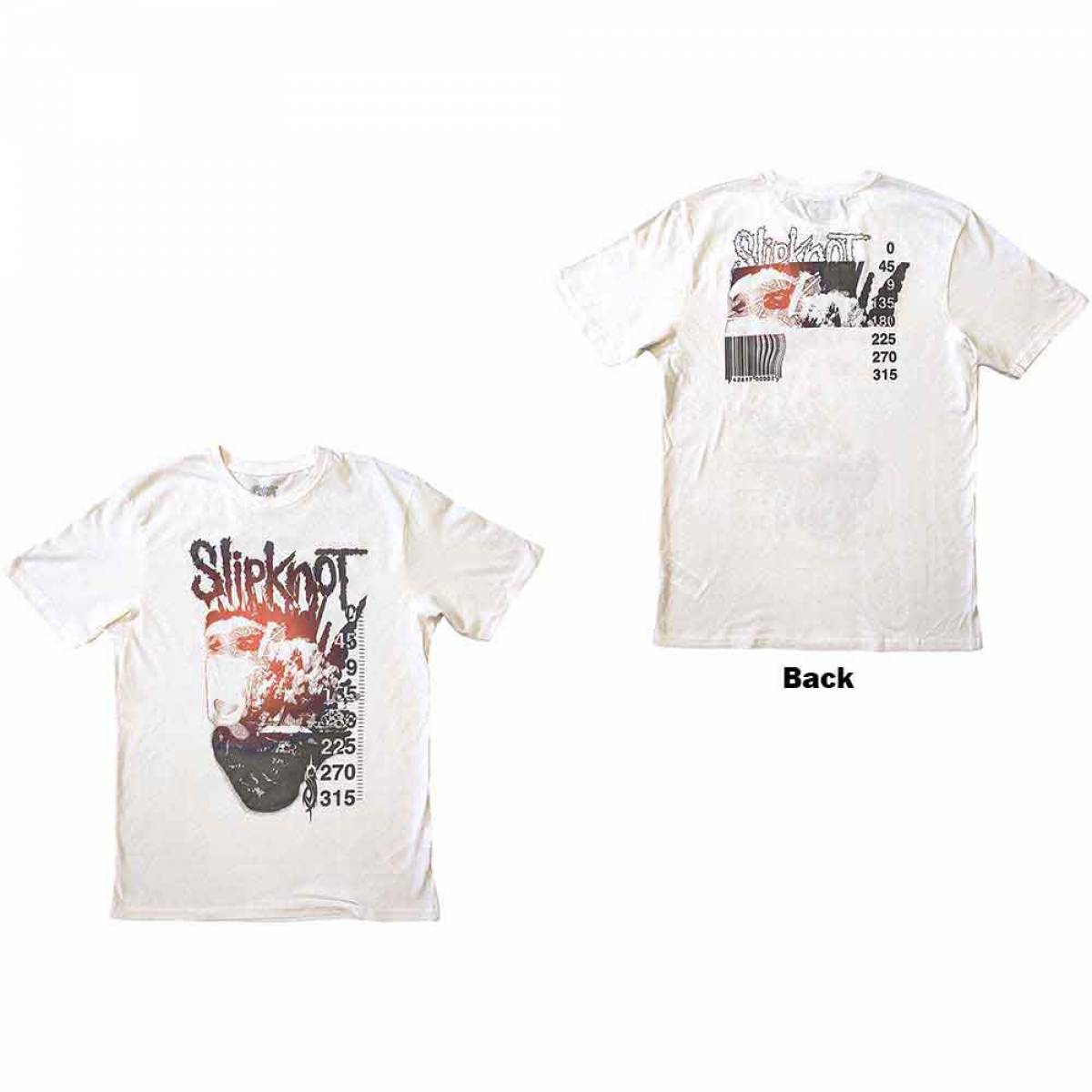 【予約商品】SLIPKNOT バンドTシャツ ユニセックス: The End (White) (Back Print) - WHITE