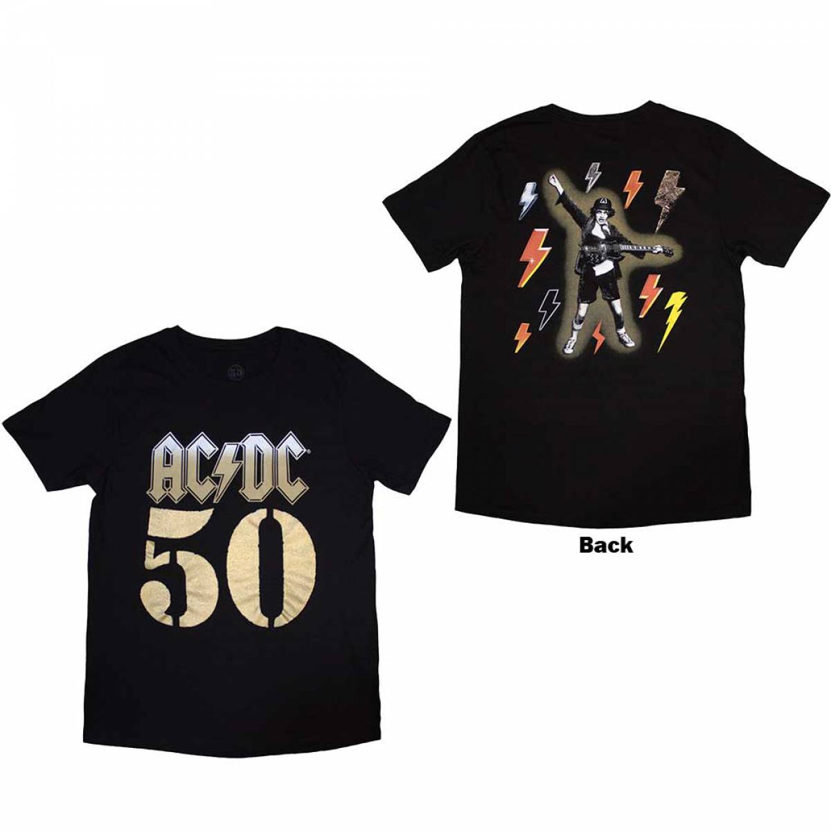 【予約商品】AC/DC ユニセックスTシャツ: Bolt Array (Back Print)