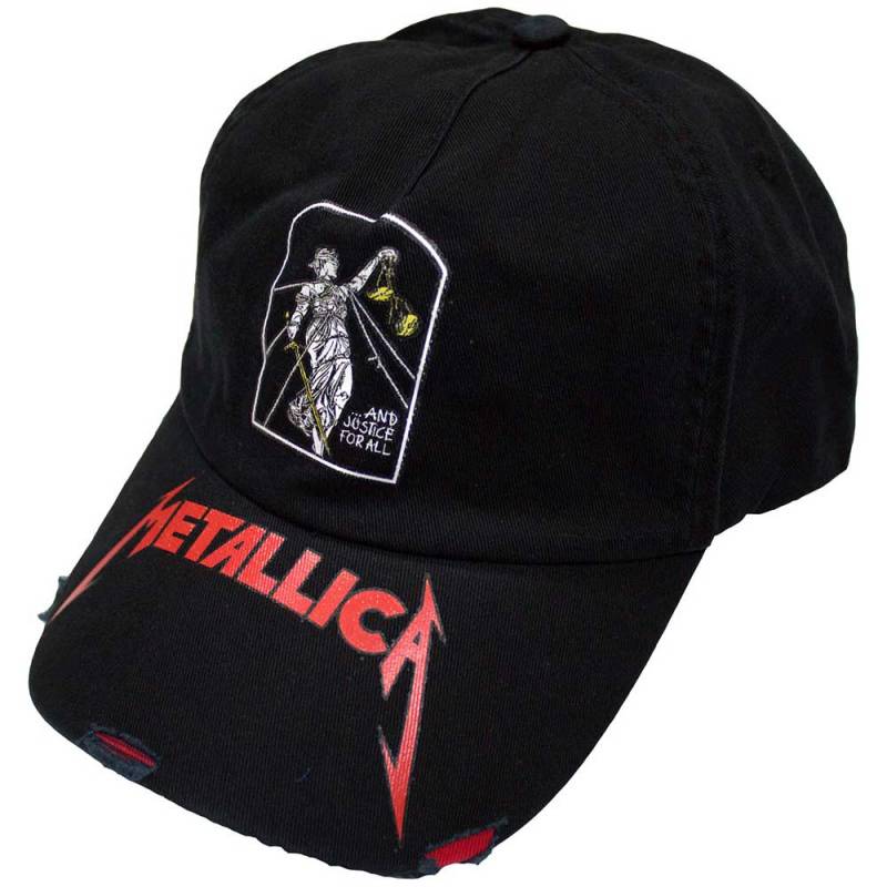 【予約商品】METALLICA Unisex Baseball Cap: And Justice For All Tombstone (Black) - BLACK