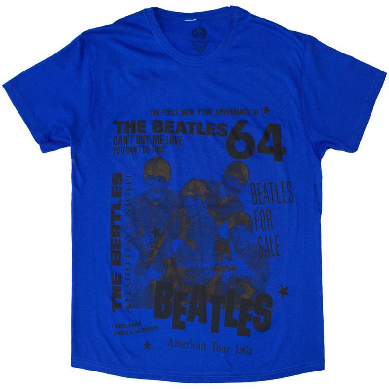 【予約商品】THE BEATLES バンドTシャツ ユニセックス: 1964 (Blue)