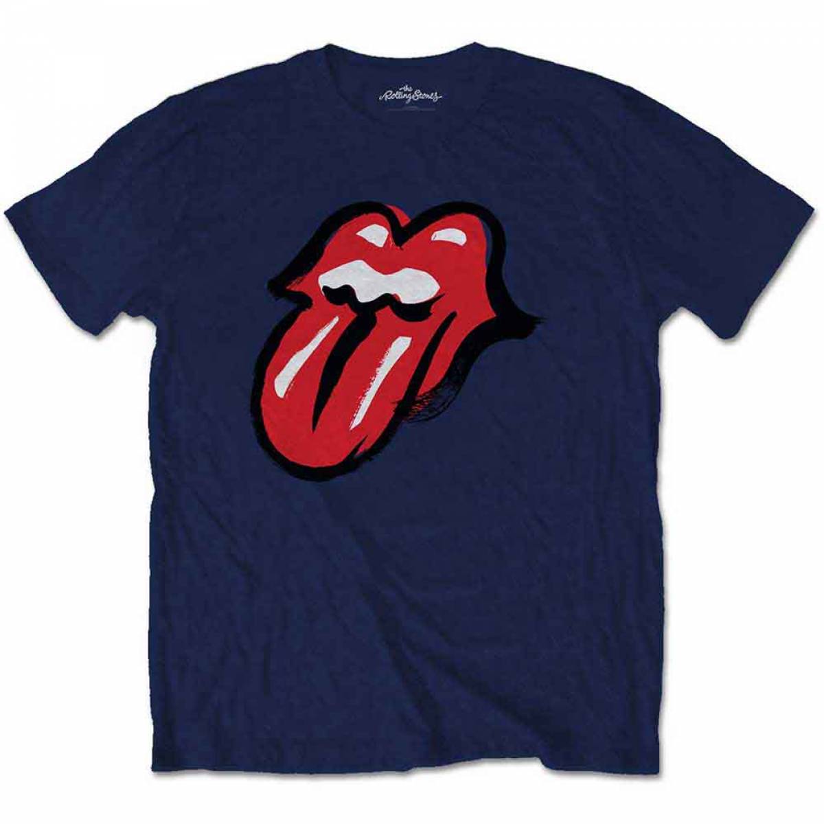 【予約商品】THE ROLLING STONES バンドTシャツ ユニセックス: No Filter Tongue - NAVY BLUE