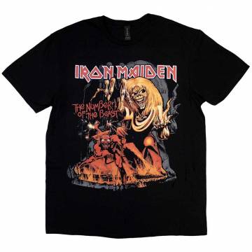 【予約商品】IRON MAIDEN バンドTシャツ ユニセックス: Number Of The Beast Graphic - BLACK