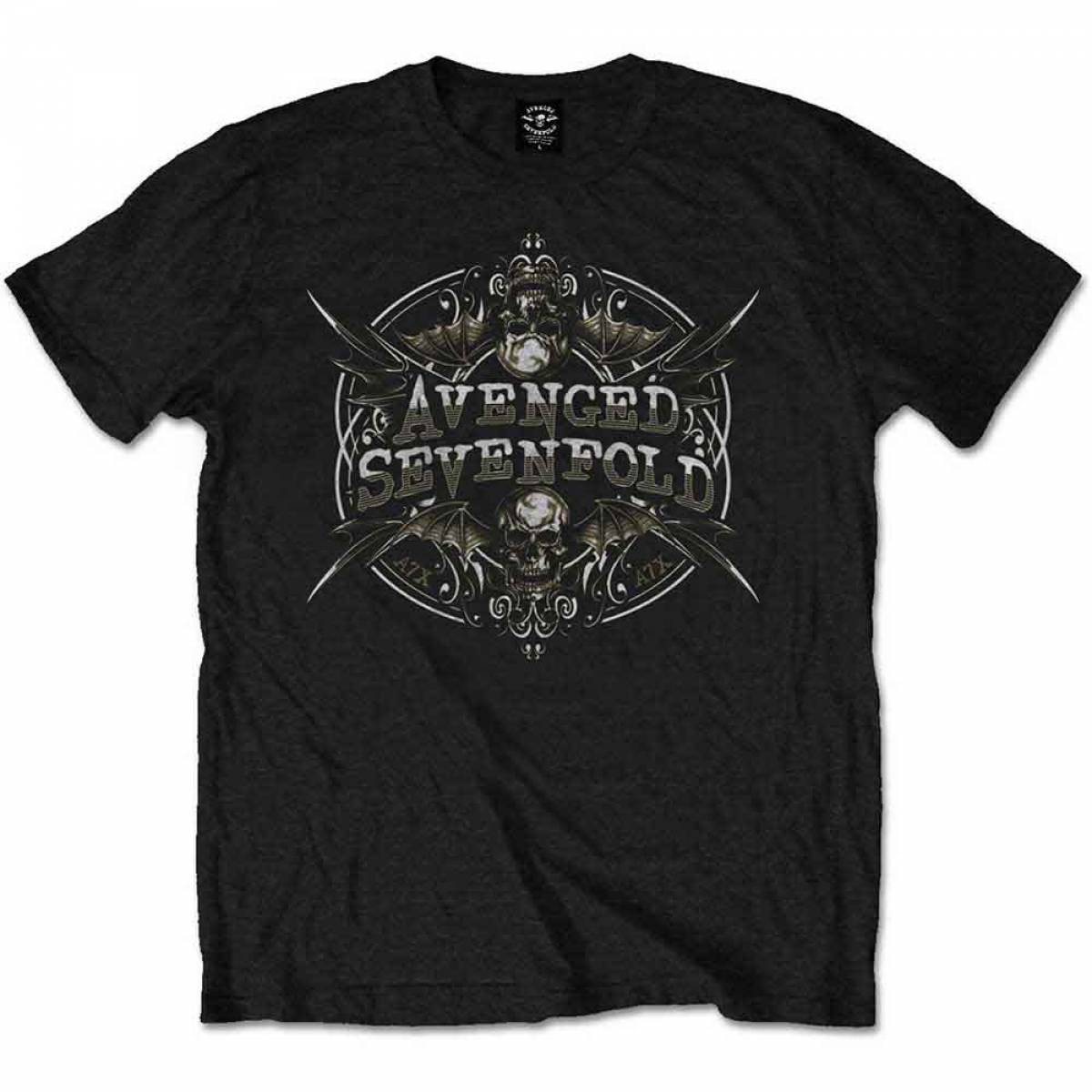 【予約商品】AVENGED SEVENFOLD バンドTシャツ ユニセックス: Reflections (Black) - BLACK