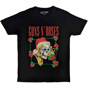 【予約商品】GUNS N' ROSES バンドTシャツ ユニセックス: Holiday Skull (Black) - BLACK