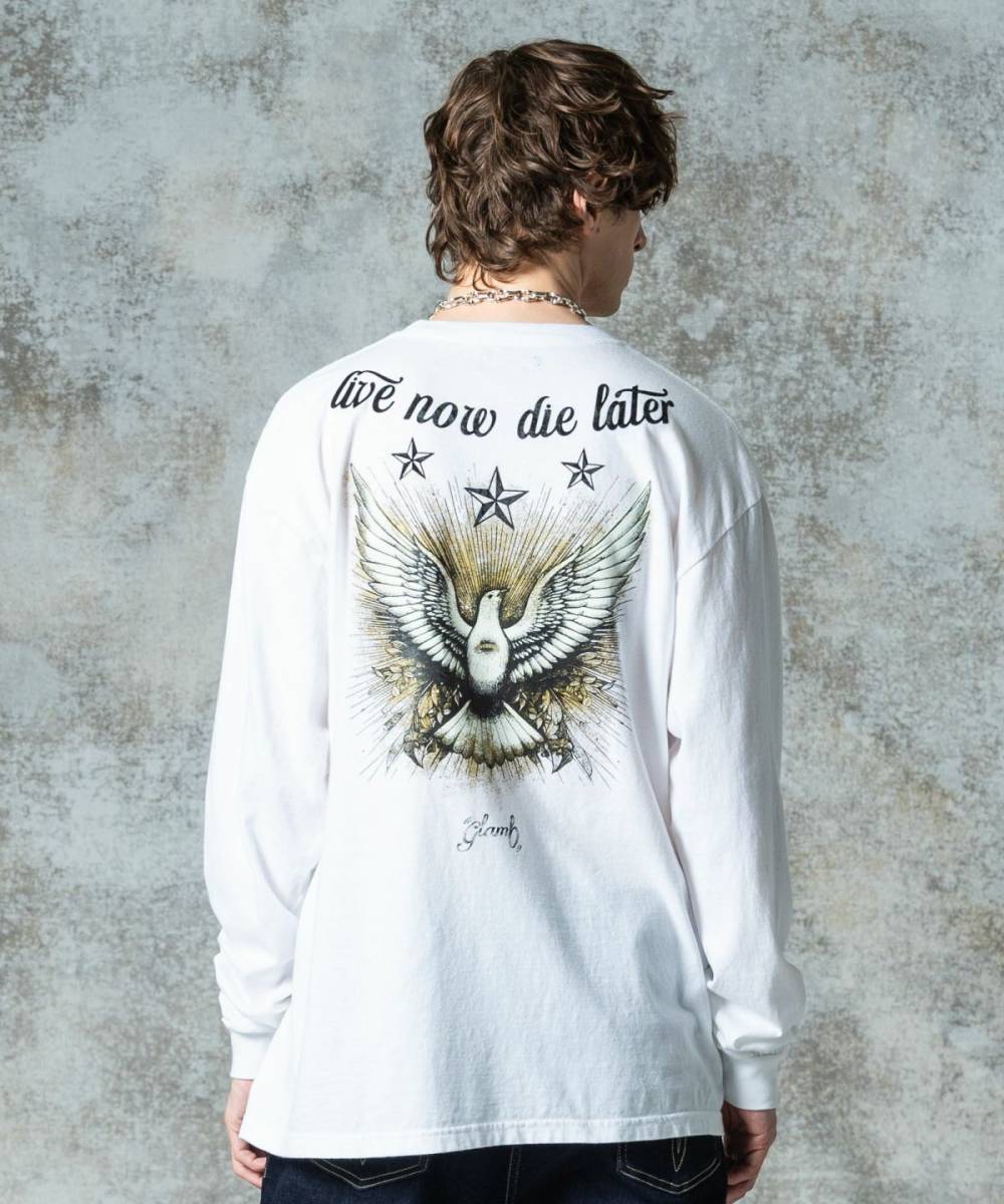 【予約商品】glamb(グラム)GB0325/CS15 : Dove Cutsew / ダブカットソー - White
