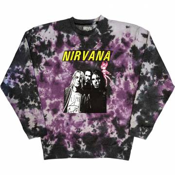 【予約商品】NIRVANA Unisex Sweatshirt: Flipper (Grey) (Wash Collection) - GREY