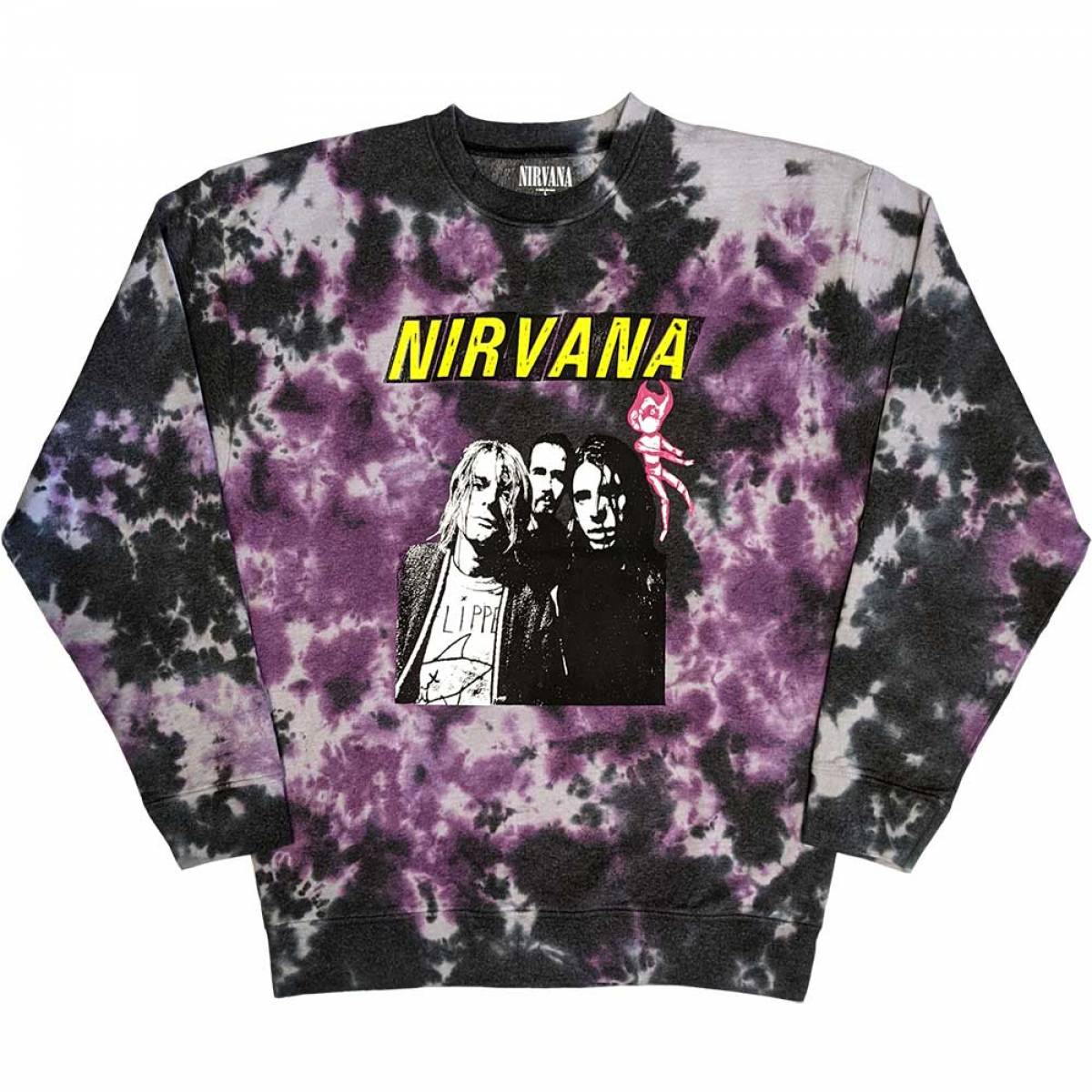【予約商品】NIRVANA Unisex Sweatshirt: Flipper (Grey) (Wash Collection) - GREY