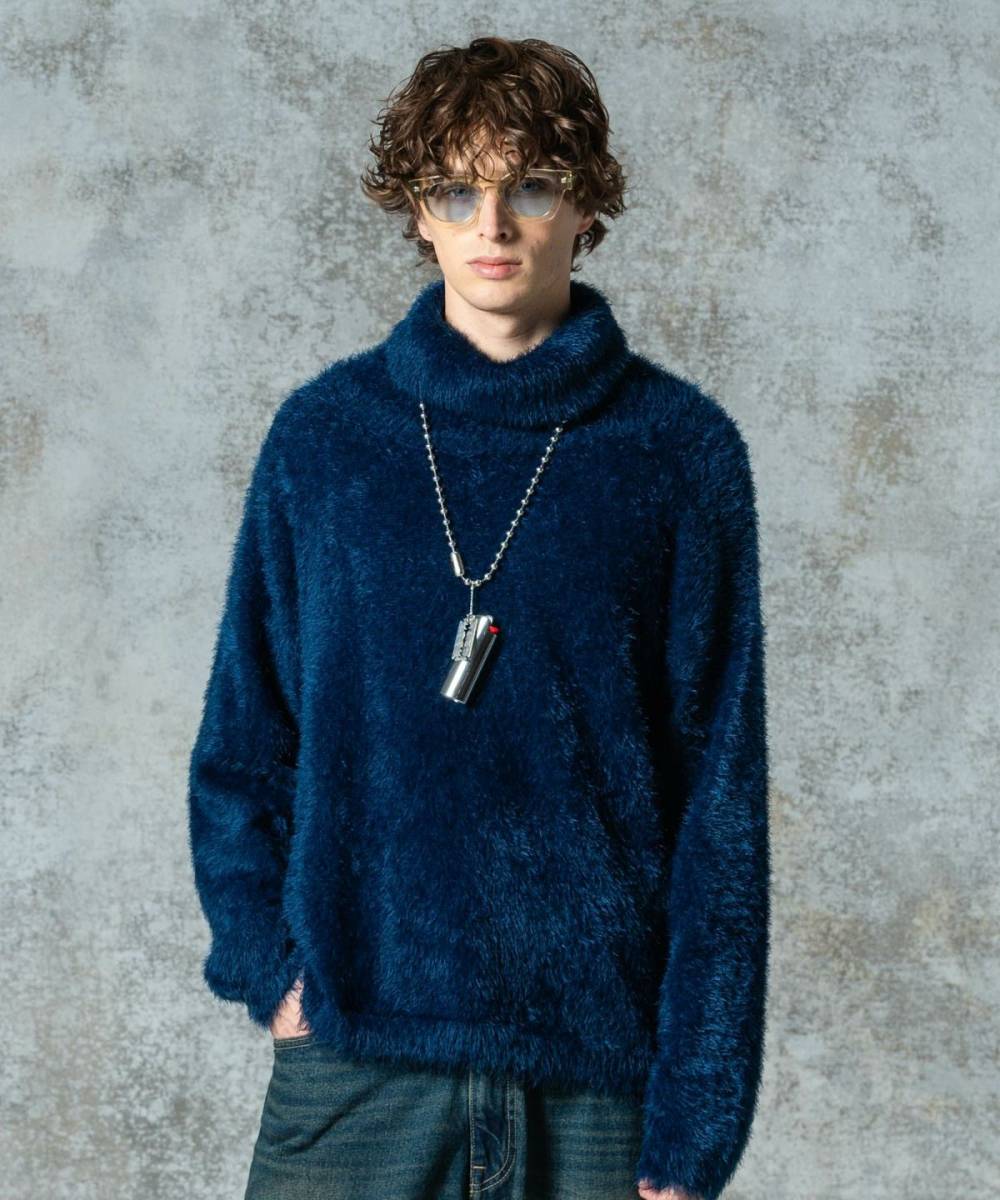 予約商品】glamb(グラム)GB0325/KNT09 : Feather Turtle Neck