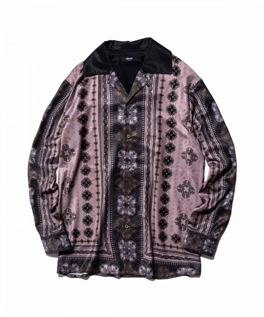 ロックファッション バンドグッズのgekirock Clothing 予約商品 Glamb グラム Open Collar Caravan Sh Black