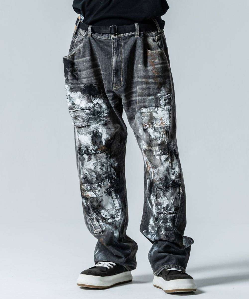 【予約商品】glamb(グラム)GB0324/P01 : Unplugged Atelier Wide Denim  - Black