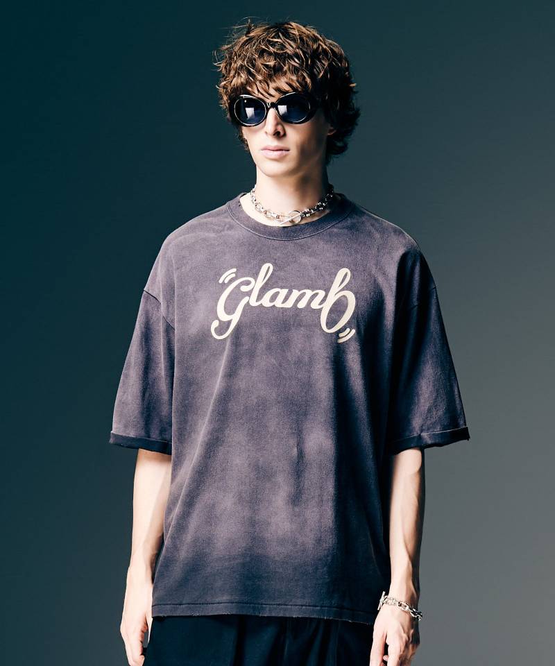 【予約商品】glamb(グラム)Spin Logo Fade T-Shirt / スピンロゴフェイドTシャツ - Black