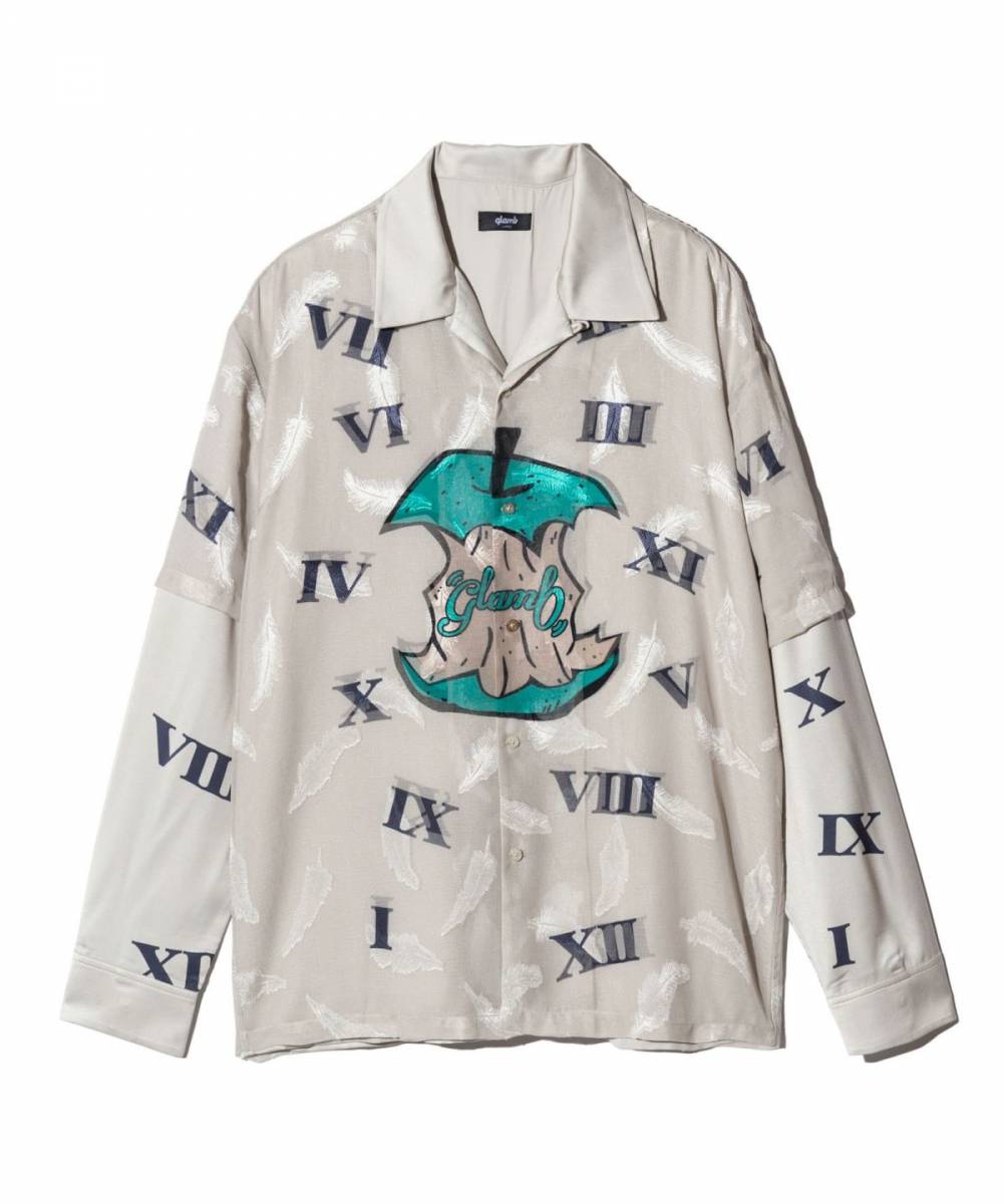 【予約商品】glamb(グGB0125/SH03 : Eaten Apple Layered Shirt / イートゥンアップルレイヤードシャツ - Ivory