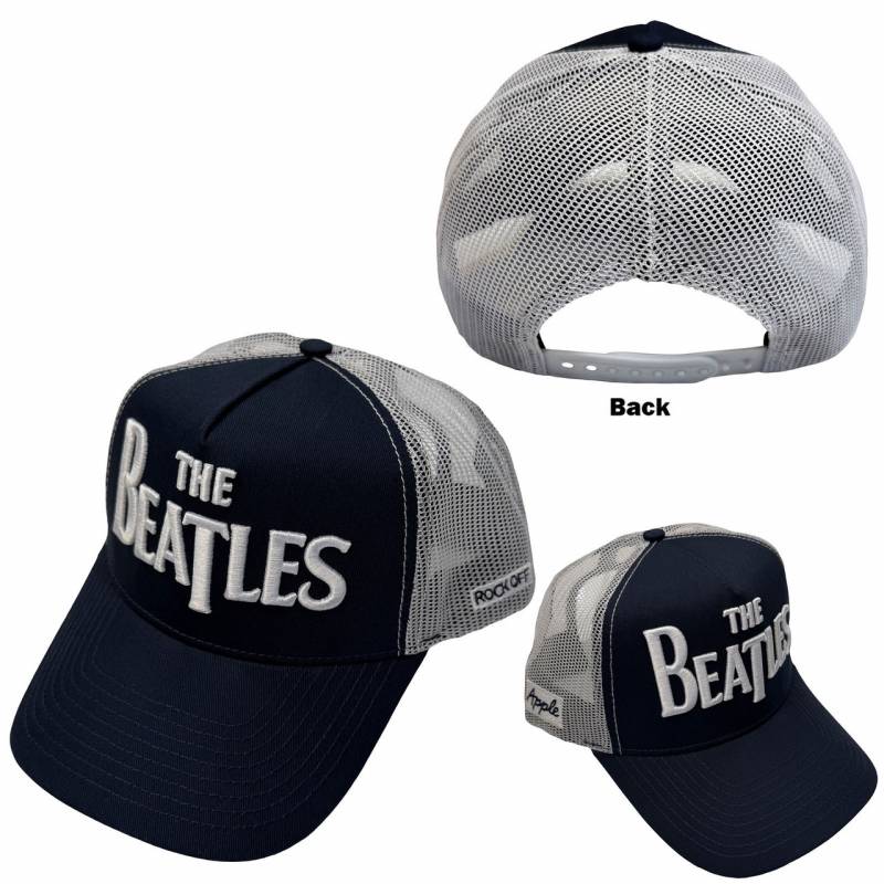 【予約商品】THE BEATLES Unisex Mesh Back Cap: Drop T Logo & Apple (Navy Blue & White)