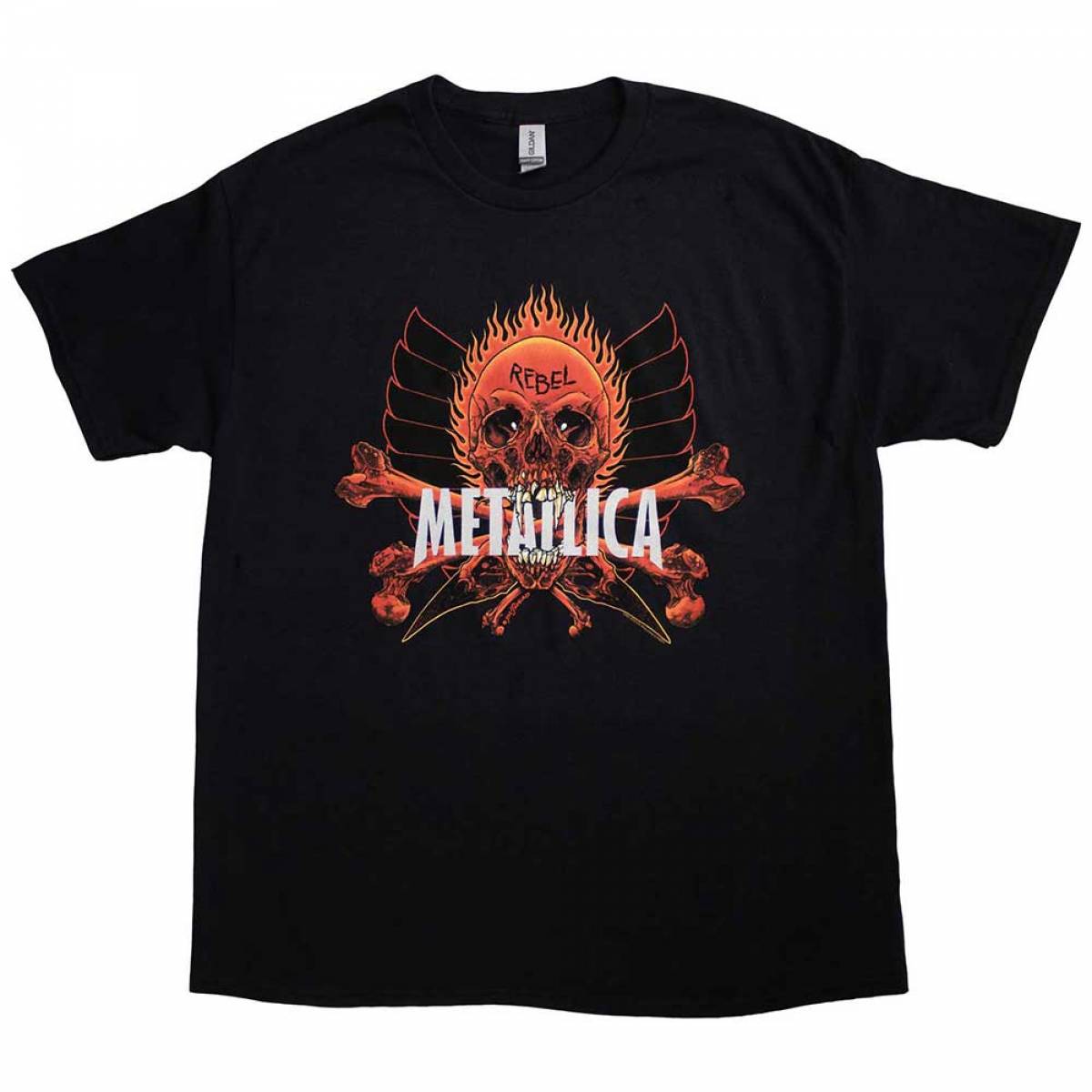 【予約商品】METALLICA バンドTシャツ ユニセックス: Rebel (Black) - BLACK