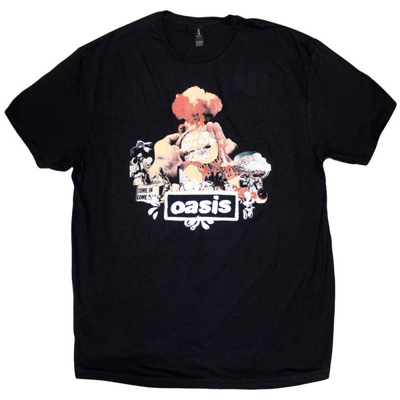 【予約商品】OASIS バンドTシャツ ユニセックス: Atomic Collage (Black)