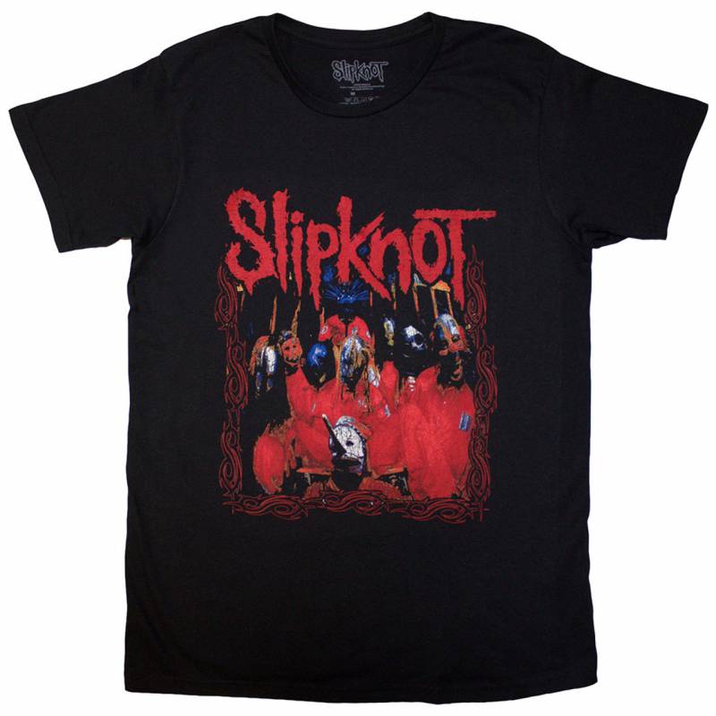 【予約商品】SLIPKNOT バンドTシャツ ユニセックス: Band Frame (Black)
