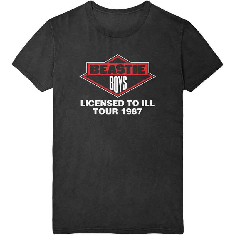 【予約商品】The BEASTIE BOYS バンドTシャツ ユニセックス: Licensed To Ill Tour 1987 (Black)