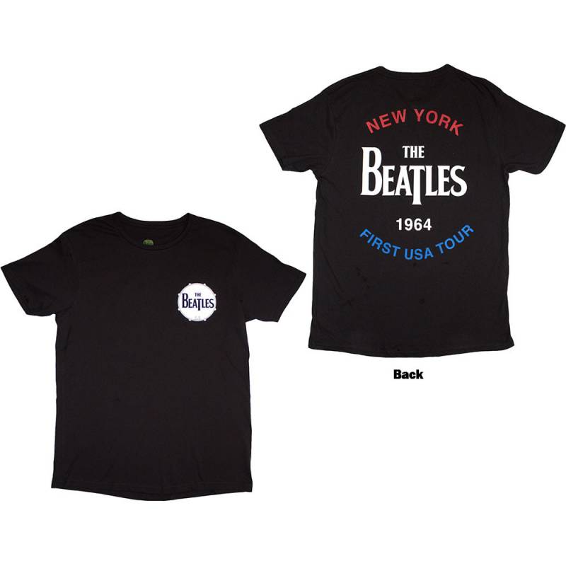 【予約商品】THE BEATLES バンドTシャツ ユニセックス: New York 1964 (Black) (Back Print)