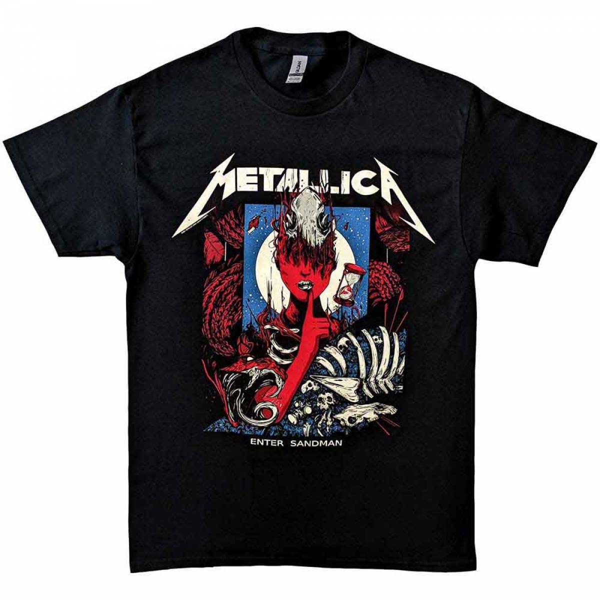【予約商品】METALLICA バンドTシャツ ユニセックス: Enter Sandman Poster (Black) - BLACK