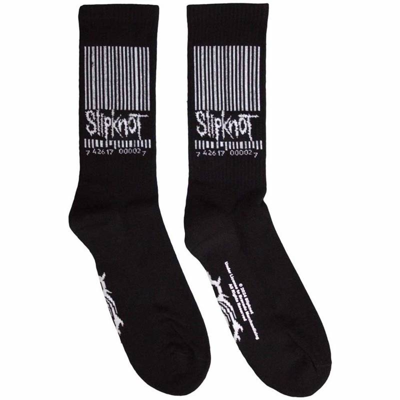 【予約商品】SLIPKNOT Unisex Terry Socks: Barcode & Tribal S (Black) (UK Size 4 - 7)