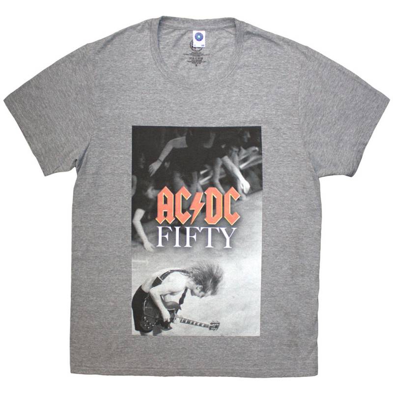 【予約商品】AC/DC バンドTシャツ ユニセックス: Angus Stage (Grey) - GREY