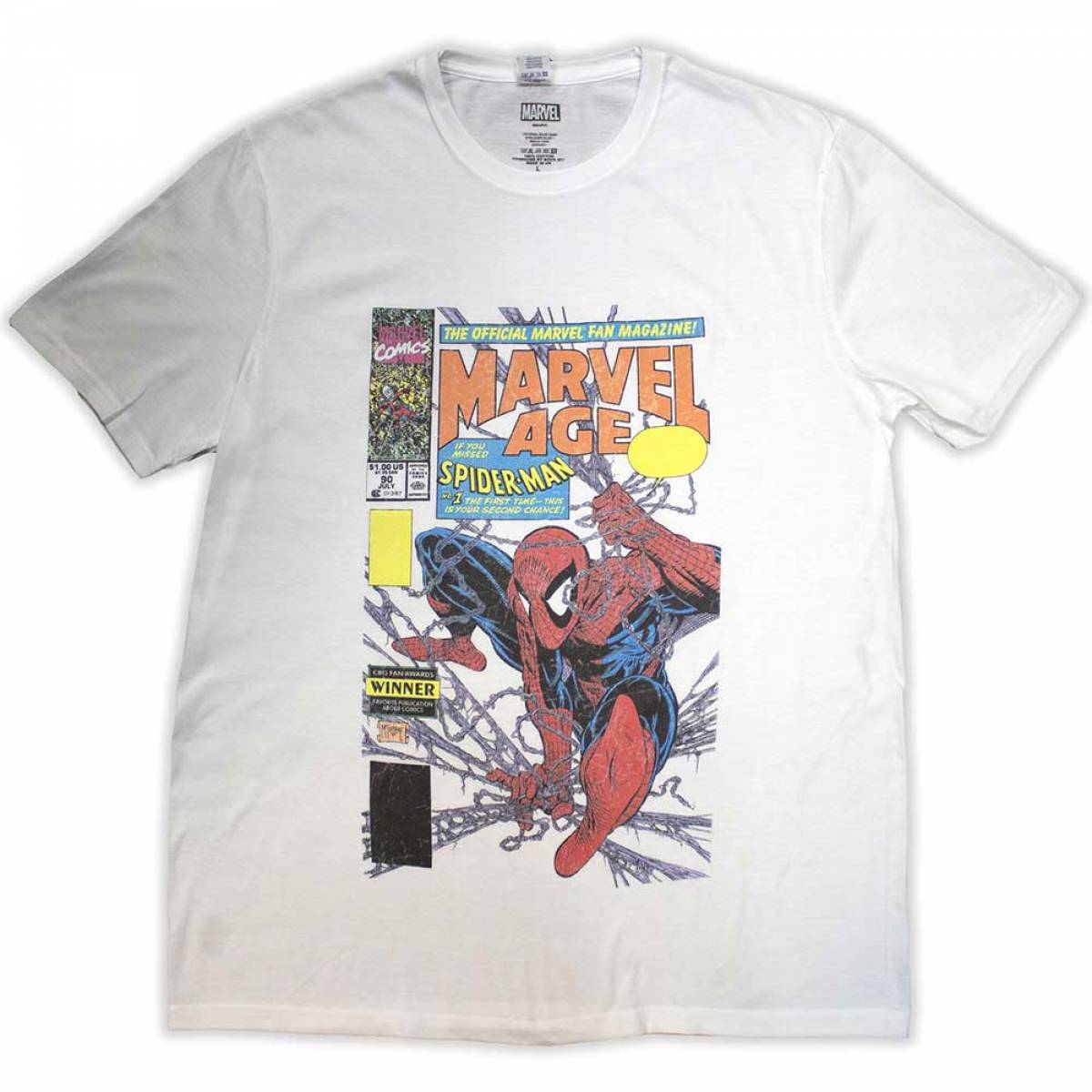 【予約商品】MARVEL COMICS ユニセックスTシャツ: Spider-Man Marvel Age Comic Cover Vintage