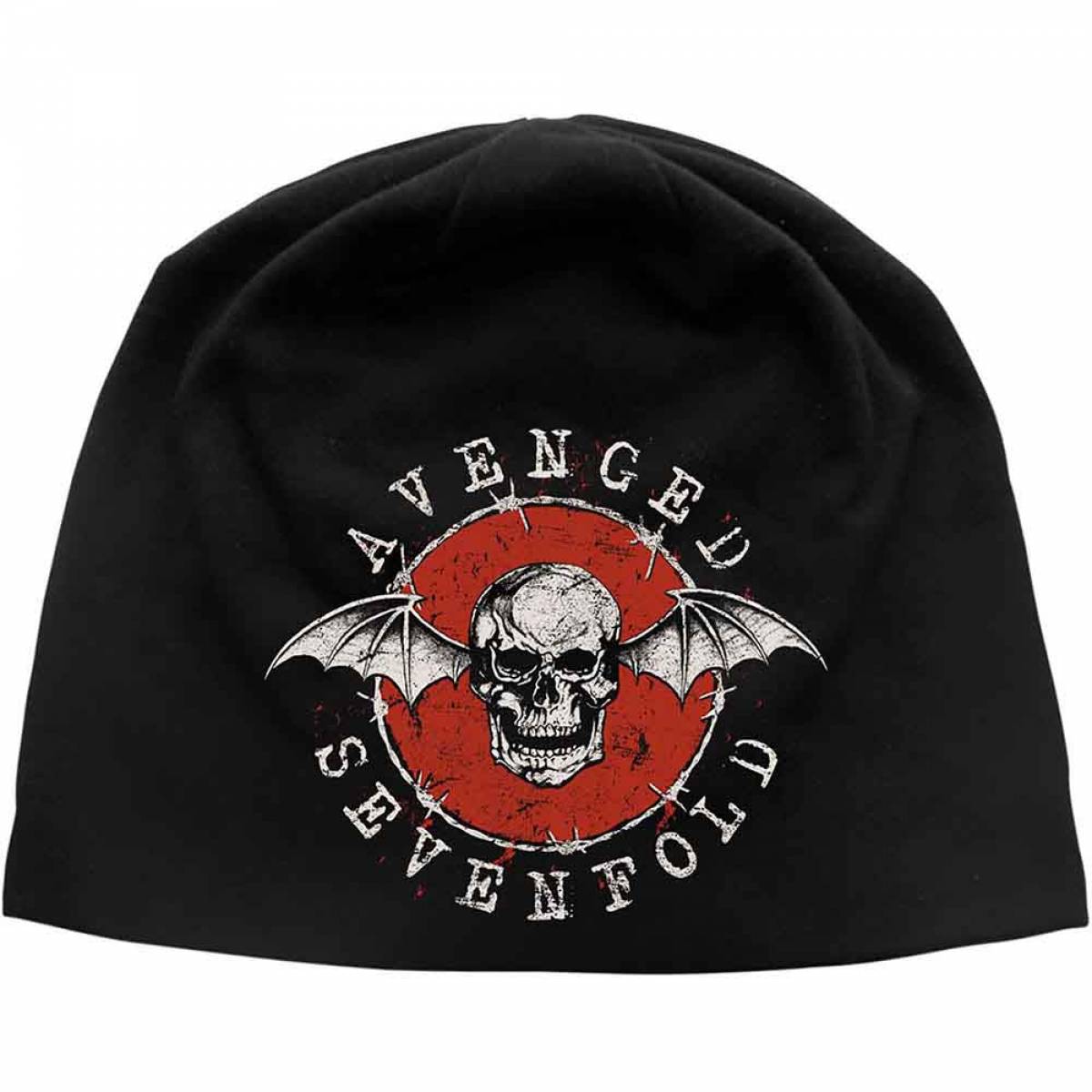 【予約商品】AVENGED SEVENFOLD Unisex Beanie Hat: Distressed Bat (Black) - BLACK