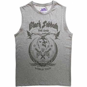 【予約商品】BLACK SABBATH Unisex Tank バンドTシャツ: The End Mushroom Cloud - GREY