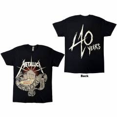 【予約商品】METALLICA バンドTシャツ ユニセックス: 40th Anniversary Garage (Black) (Back Print)