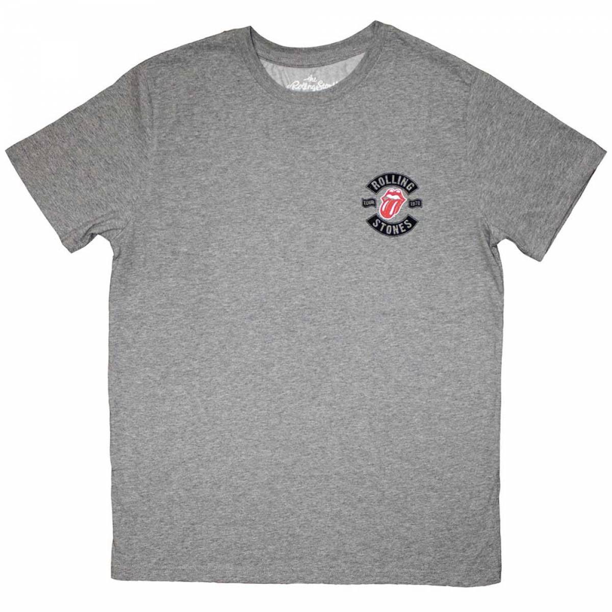 【予約商品】THE ROLLING STONES バンドTシャツ ユニセックス: Mini Tour '78 Logo (Grey) - GREY