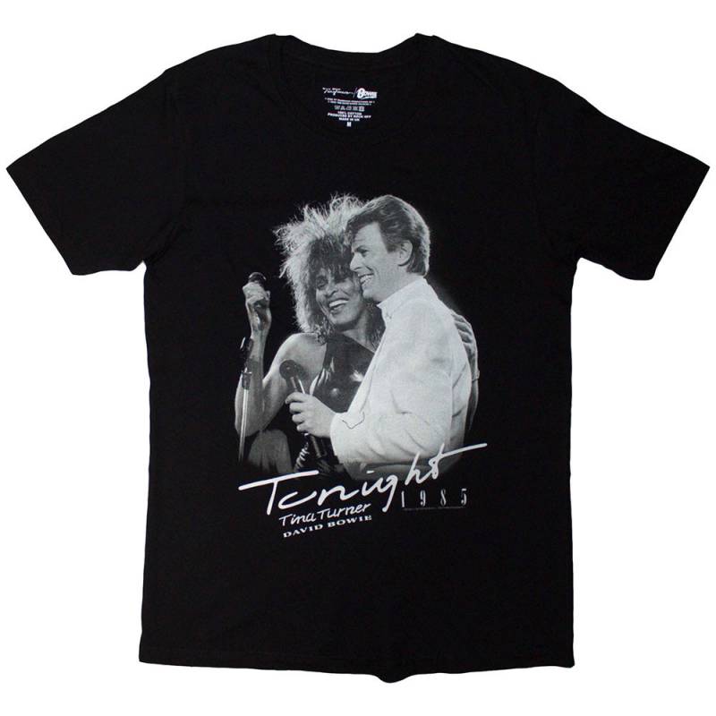 【予約商品】Tina Turner & DAVID BOWIE バンドTシャツ ユニセックス: Tonight 1985 (Black)