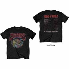 【予約商品】GUNS N' ROSES バンドTシャツ ユニセックス: Illusion Tour (Black) (Back Print)