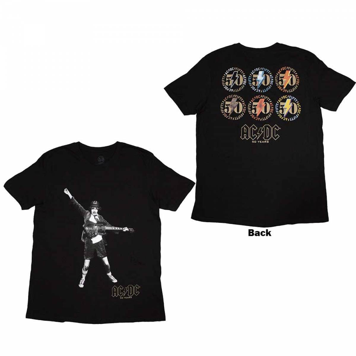 【予約商品】AC/DC ユニセックスTシャツ: Emblems (Back Print)