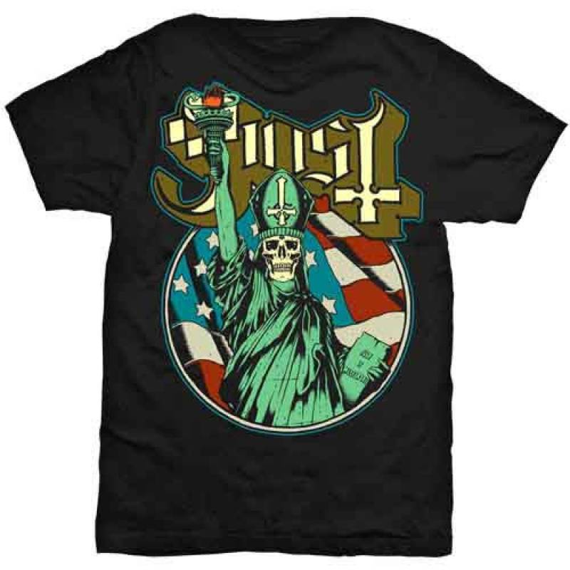 【予約商品】GHOST バンドTシャツ ユニセックス: Statue of Liberty (Black)