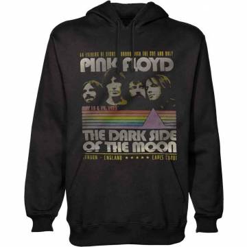 【予約商品】PINK FLOYD Unisex Pullover Hoodie: Retro Stripes (Black) - BLACK