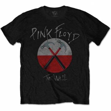 【予約商品】PINK FLOYD バンドTシャツ ユニセックス: The Wall Hammers Logo (Black) - BLACK
