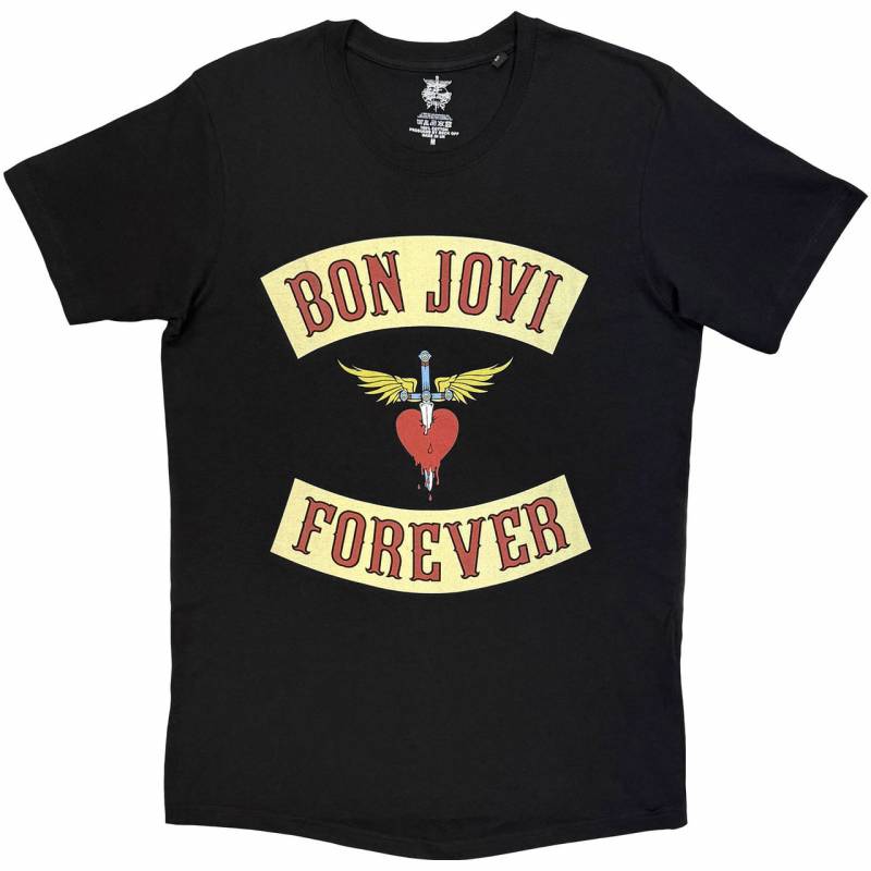 【予約商品】BON JOVI バンドTシャツ ユニセックス: Dagger Heart (Black)