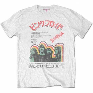 【予約商品】PINK FLOYD バンドTシャツ ユニセックス: Japanese Poster (White) - WHITE