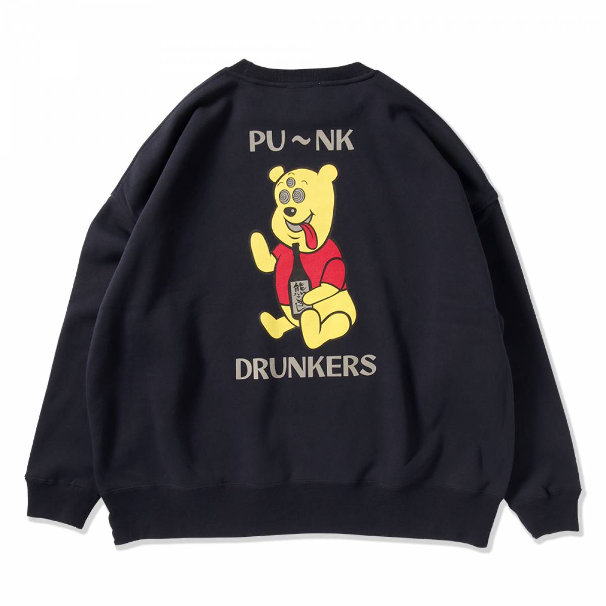 【予約商品】PUNK DRUNKERS(パンクドランカーズ)　くまさんBIGトレーナー - NAVY