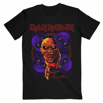 【予約商品】IRON MAIDEN バンドTシャツ ユニセックス: Piece of Mind Multi Head Eddie - BLACK