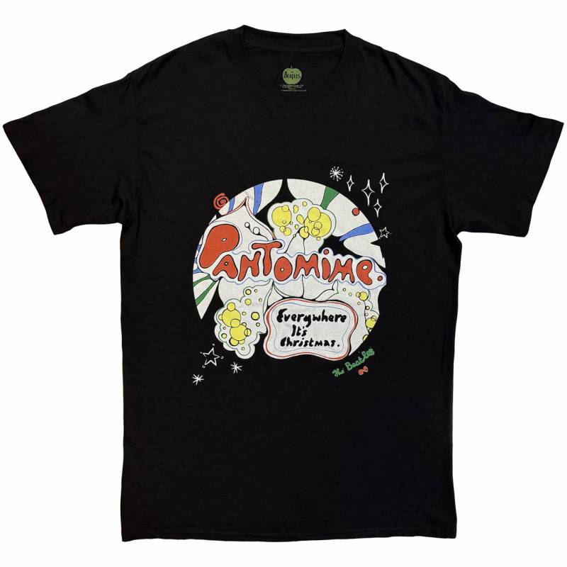 【予約商品】THE BEATLES バンドTシャツ ユニセックス: Pantomime (Black)