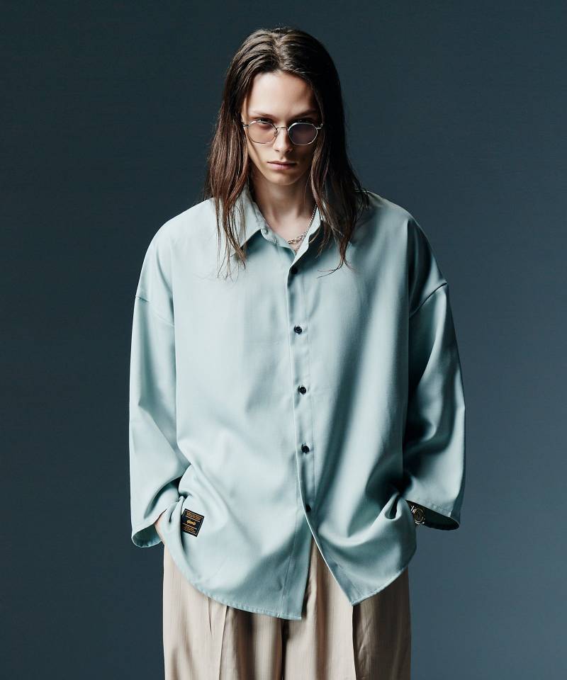 【予約商品】glamb(グラム) Baggy Sleeves Shirt / バギースリーブシャツ - Light Blue