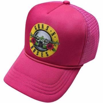 【予約商品】GUNS N' ROSES Unisex Mesh Back Cap: Classic Logo (Pink) - PINK
