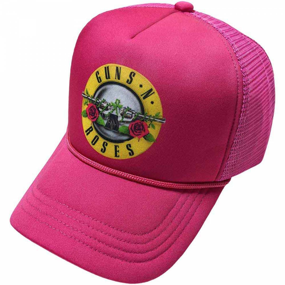 【予約商品】GUNS N' ROSES Unisex Mesh Back Cap: Classic Logo (Pink) - PINK