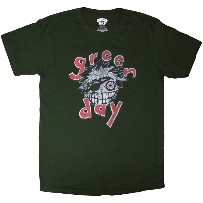 【予約商品】GREEN DAY バンドTシャツ ユニセックス: Eye Patch (Green) - GREEN