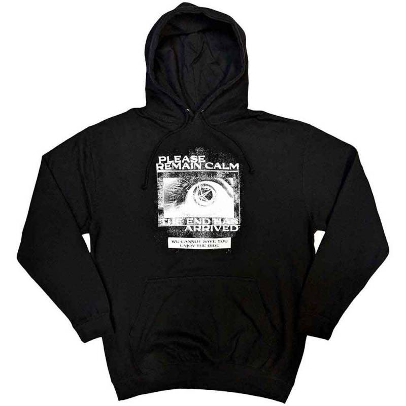 【予約商品】BRING ME THE HORIZON Unisex Pullover Hoodie: Remain Calm FP (Black) - BLACK