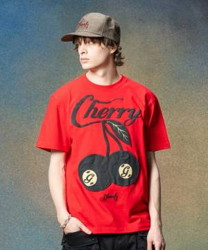 【予約商品】glamb(グラム)GB0225/CS06 : Cherry Ball T-Shirt / チェリーボールＴシャツ - Red