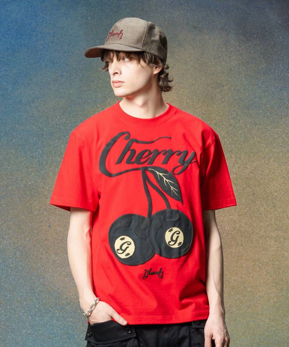 【予約商品】glamb(グラム)GB0225/CS06 : Cherry Ball T-Shirt / チェリーボールＴシャツ - Red